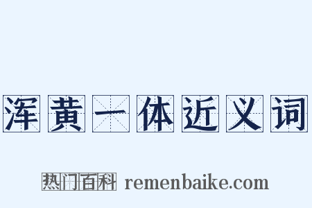 浑黄一体近义词是什么意思的图片